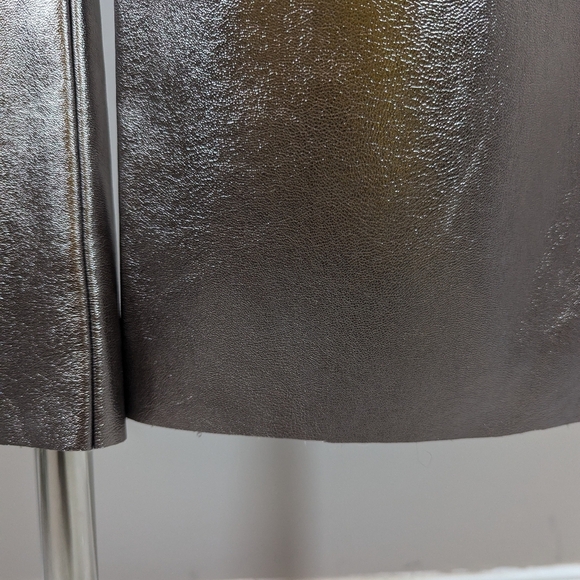 ALIX NYC x Revolve Gray Metallic Pants Size Large High Rise Straight Leg Faux - Picture 7 of 12